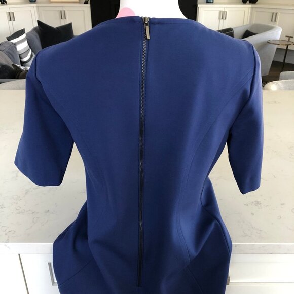 Brooks Brothers Elegant Jersey Boatneck Sheath Dress Cobalt Blue Sz 6 - Picture 10 of 14